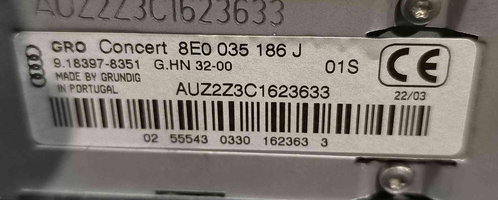 Rádio / Auto Rádio | AUDI | A4 B6 (8E2) [11.2000 - 12.2005]