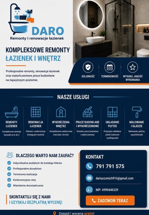 Remonty Mieszkań i łazienki