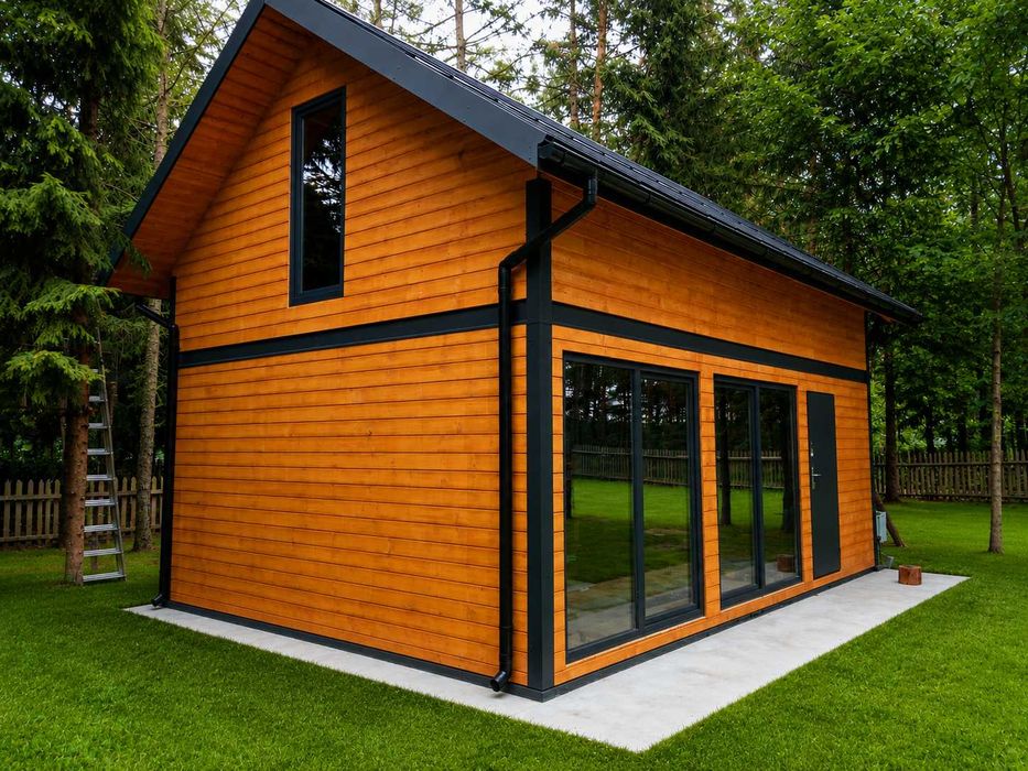 Dom szkieletowy, drewniany,  całoroczny, 70m2 z montażem w 8 godzin