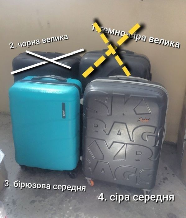 Валіза велика, 2 середні