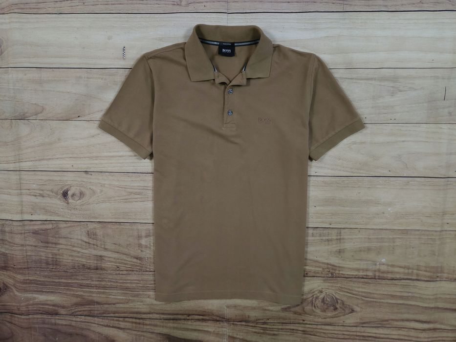 BOSS Ferrara Koszulka Polo Męska Brązowa r. M
