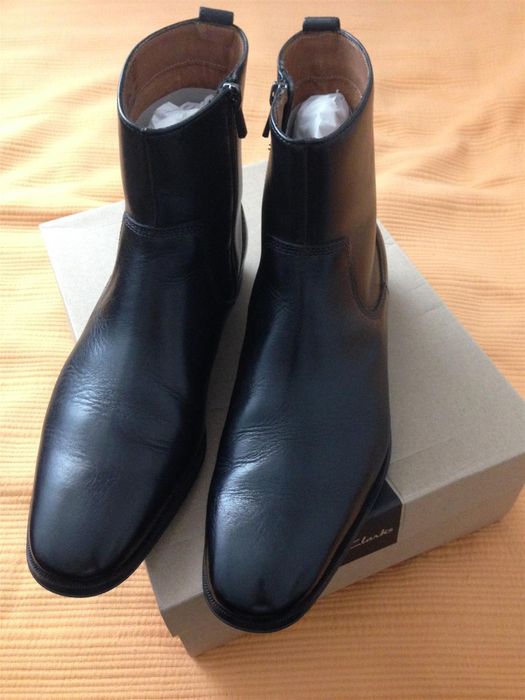 Botas Clarks gilman em couro preto tamanho 41.5