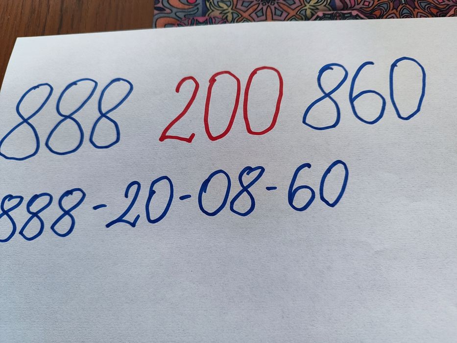 Złoty nume telefonu r 888