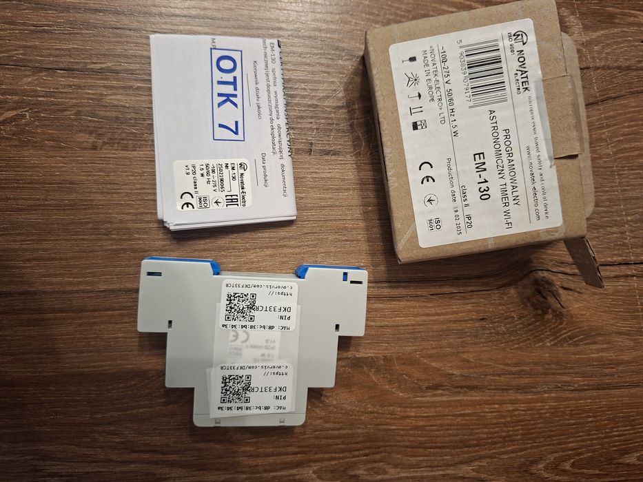 Zegar Astronomiczny Programowalny Wi-Fi EM-130 Sterownik Czasowy PRODUCENT