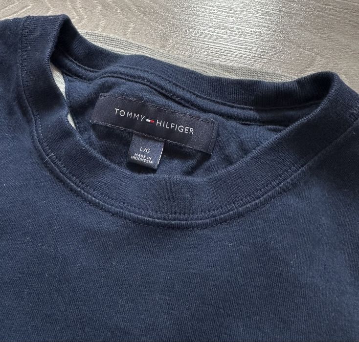 Szara bluzka krótki rękaw Tommy Hilfiger L
