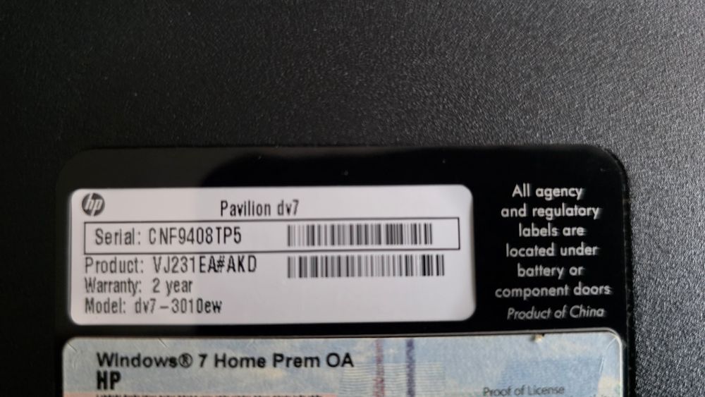 Laptop HP Pavilion dv7