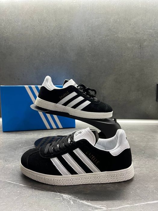 РОЗПРОДАЖ! Adidas Gazelle Black/White ЛІЦЕНЗІЯ