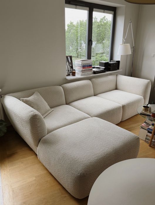 Piękny narożnik boucle 306 cm