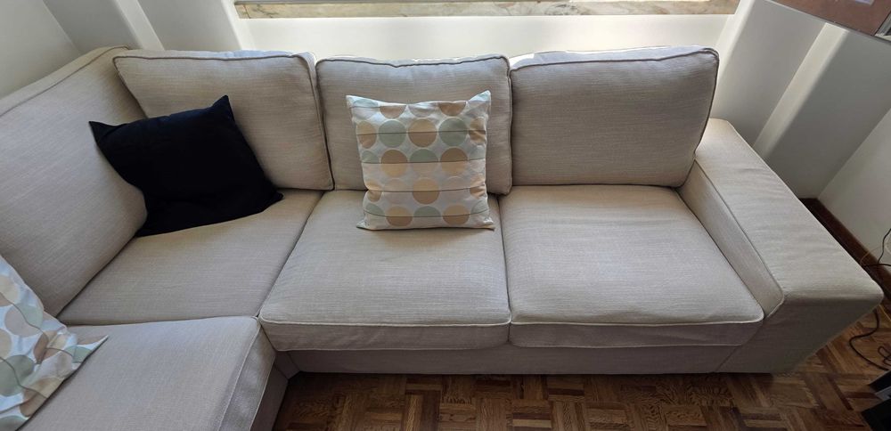 Sofá de canto KIVIK, 4 lugares, Tresund bege claro