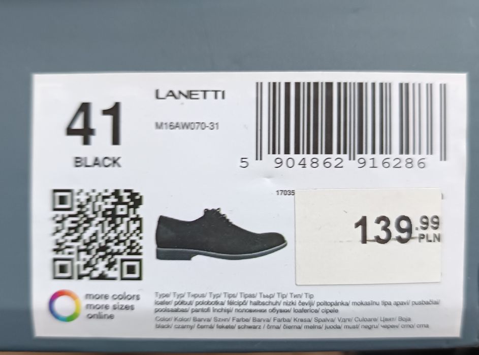 Buty męskie czarne