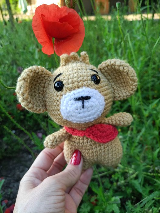Małpka pluszak, handmade
