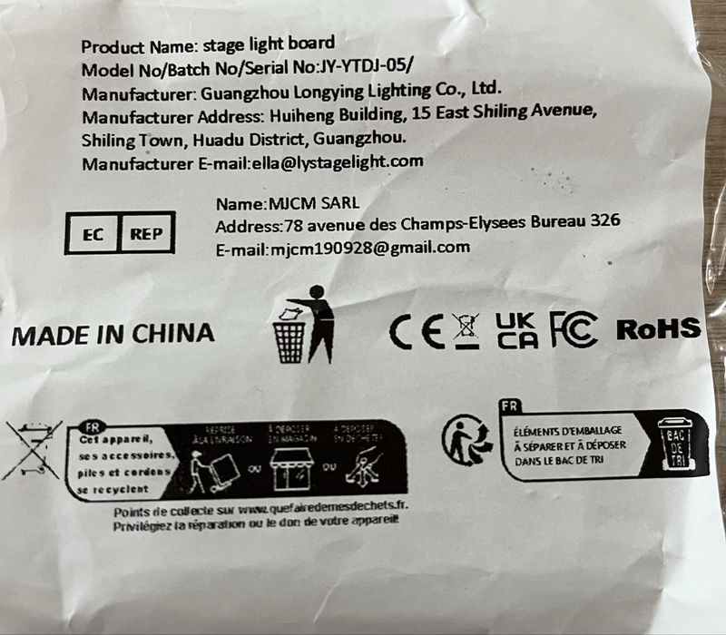 Placa DMX JY-YTDJ-05