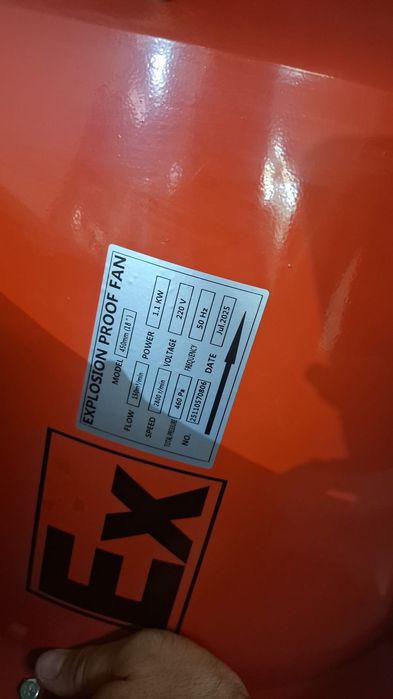 Ventilador industrial à prova de explosão (Explosion Proof Fan) de 450 mm e 1.1 kW