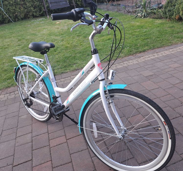 Rower Onilus Calista biały połysk plus Kask