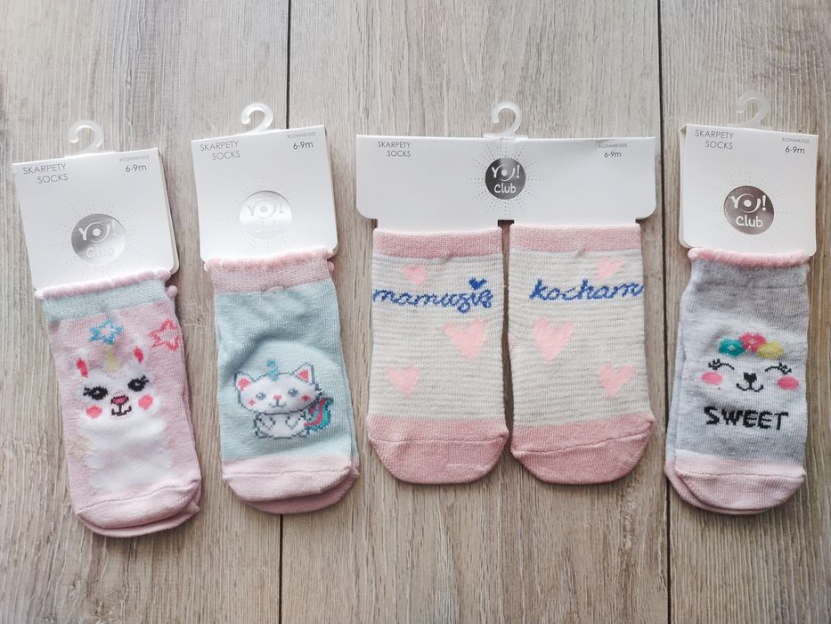 4pak skarpetki rozm 6-9m