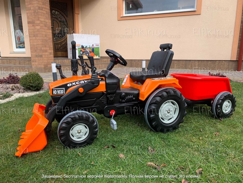 Трактор на педалях з причепом і ковшом Pilsan Трактор с прицепом: 5 599 ...