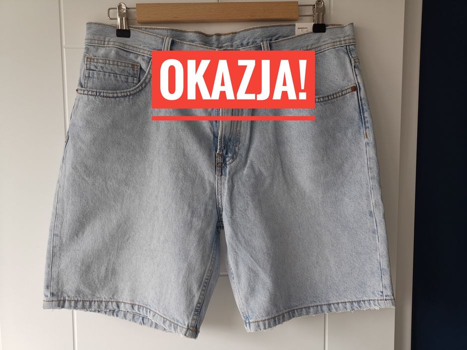 ZARA Nowe bermudy jeansowe męskie rozm. 46. Okazja.