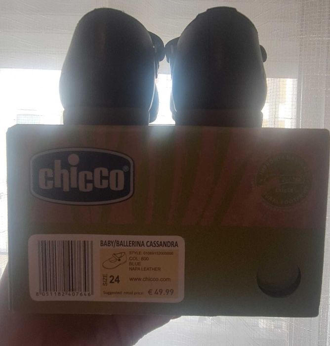 Sapato em pele chicco 23/24 sapato menina