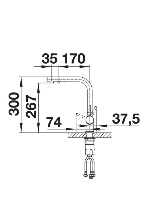 Blanco bateria Fontas II Silgranit-Look Antracyt (523130)