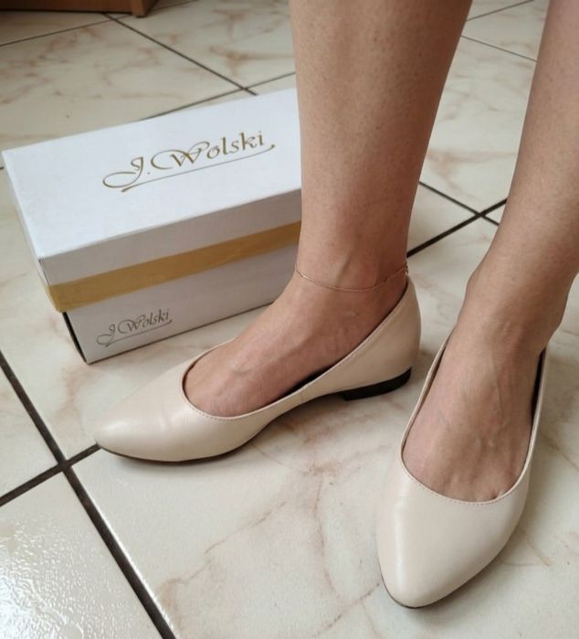 Balerinki ecru  r 38