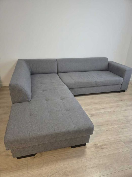 Narożnik rozkładany szary 275cmx220cm