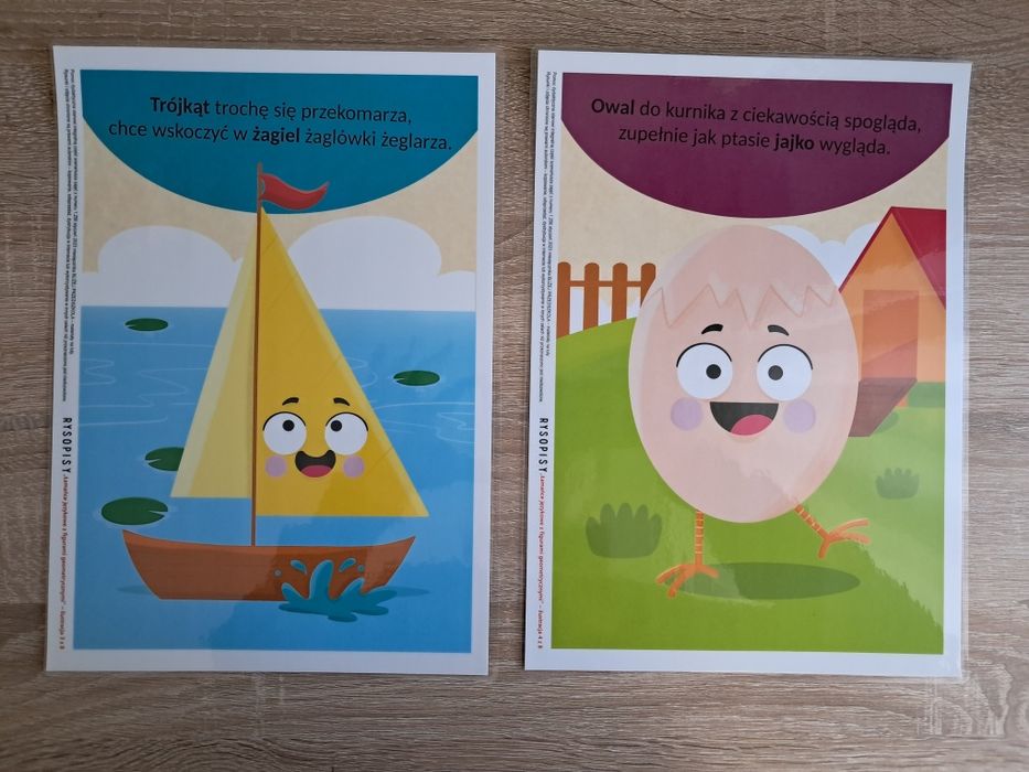 Łamańce językowe z figurami geometrycznymi