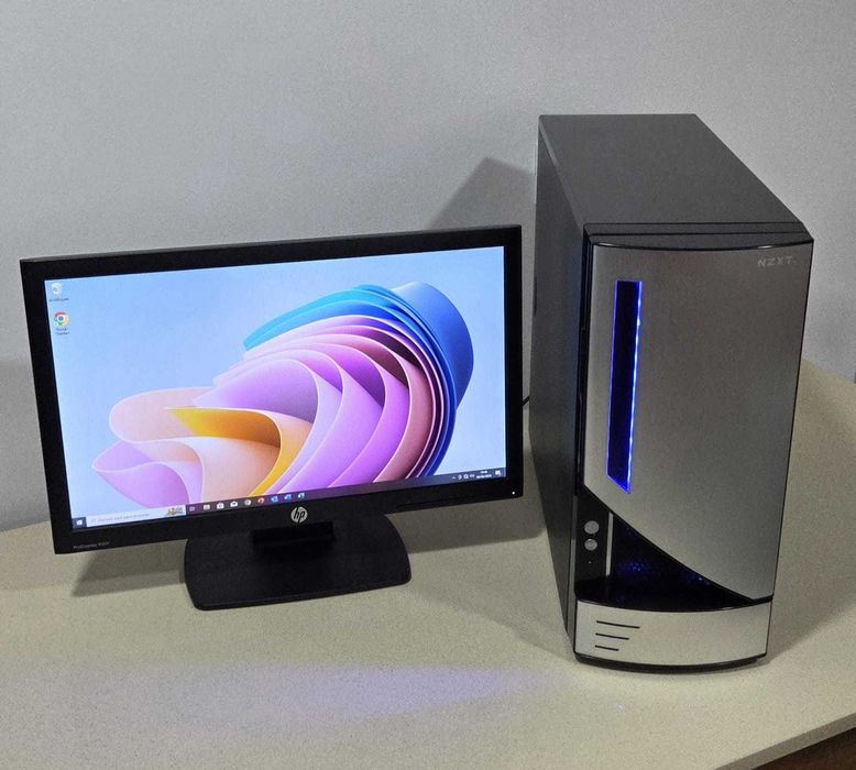 Computador com monitor HP Pro de 20 polegadas e rato