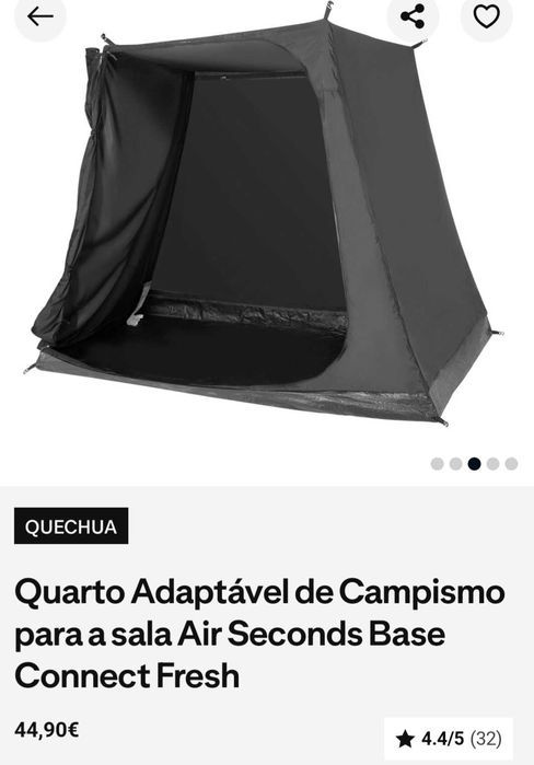 Tenda sala campismo