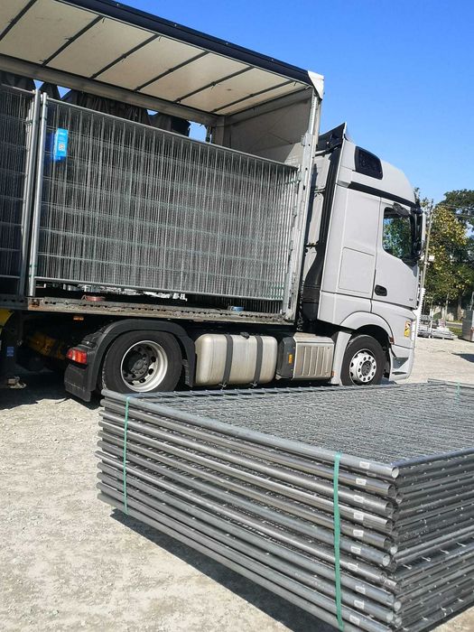 Tymczasowe ogrodzenie ~ 80 m, zestaw 24 pane z podstawkami i złączkami, budowlane ogrodzenie, mobilne ogrodzenie, płoty