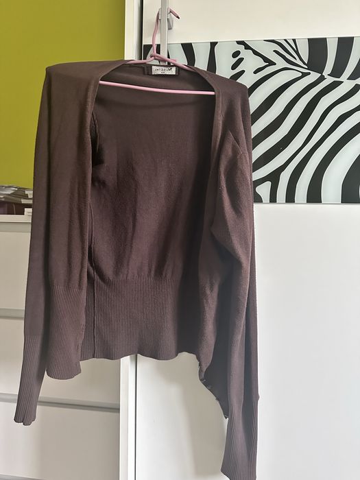 Wełniany sweterek brązowy S/M