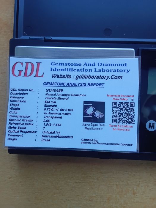 Ametistas Lapidação Esmeralda   Com Certificado de Autenticidade