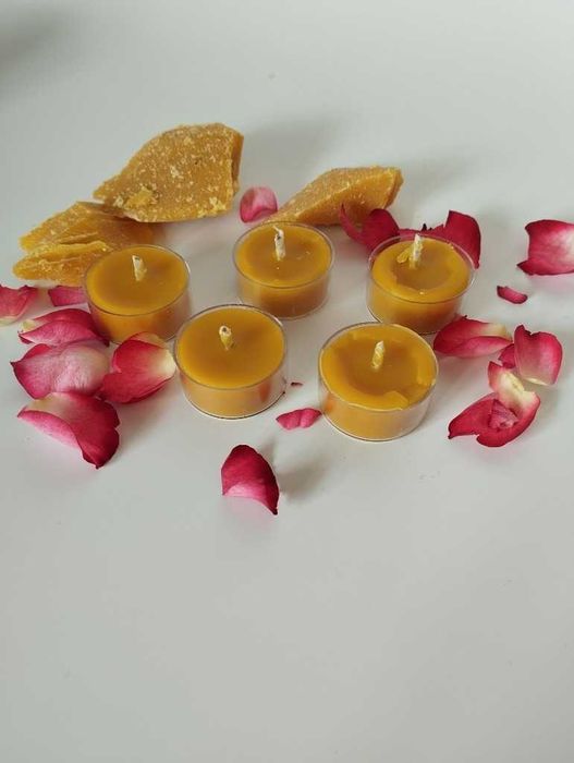 Świece tealight z wosku pszczelego
