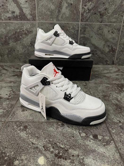 !SALE! Nike Air Jordan Retro 4 White/Gray 40 41 42 43 44 45 найк