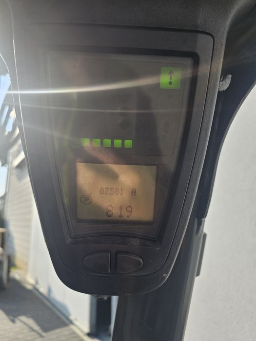 Wózek widlowy Linde E14 Evo, triplex, wolny skok, elektryk, wysokie podnoszenie, sadowniczy