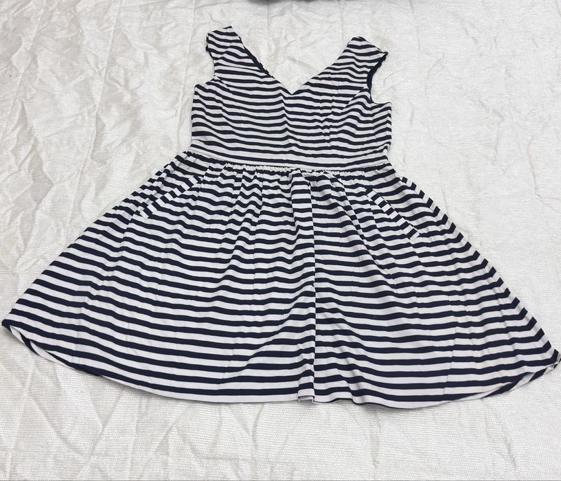 Vestido azul riscas Zara tam. L