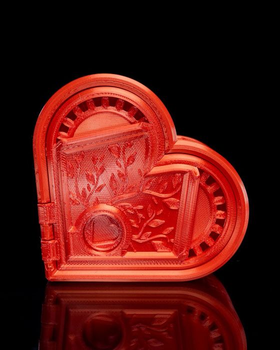 Caixa coração com chave presente romântico | decoração | impressão 3D