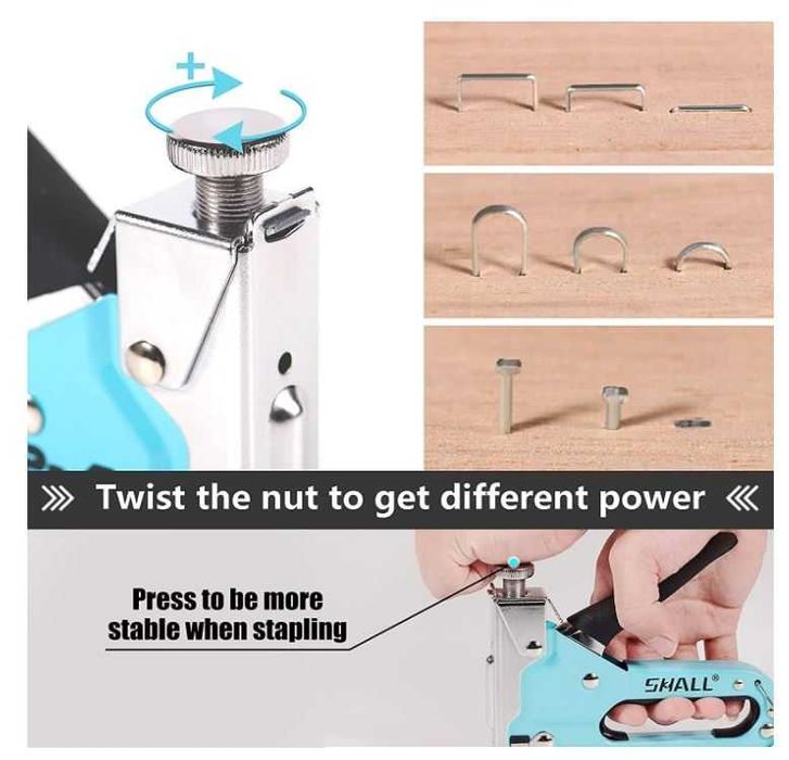 Zszywacz ręczny 3 w 1 Shall + komplet zszywek