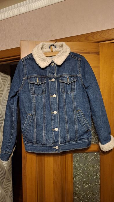 Джинсова утеплена куртка 152 см