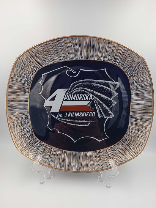 Duża patera 4 Pomorska Dywizja Piechoty im Kilińskiego talerz PRL 36cm
