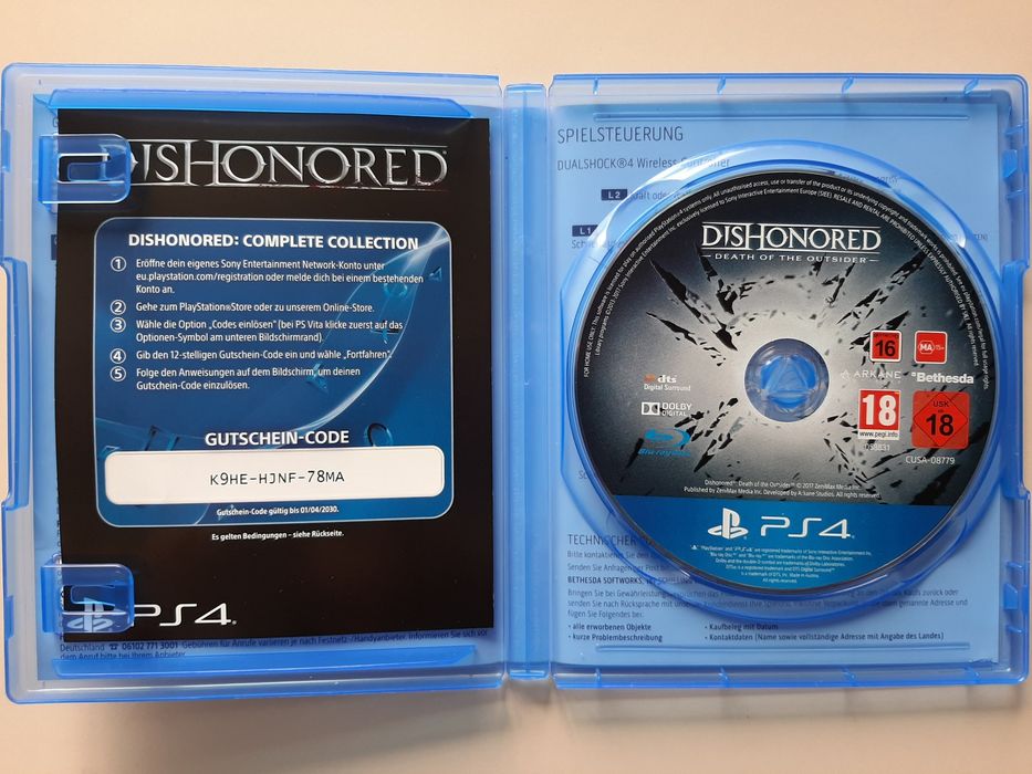 Dishonored Complete Collection - Ps4 Spiel Gra