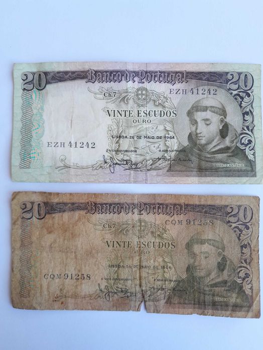 Notas 20 escudos - 1964
