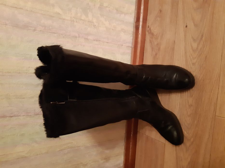 Сапоги зимние, кожаные, размер 37