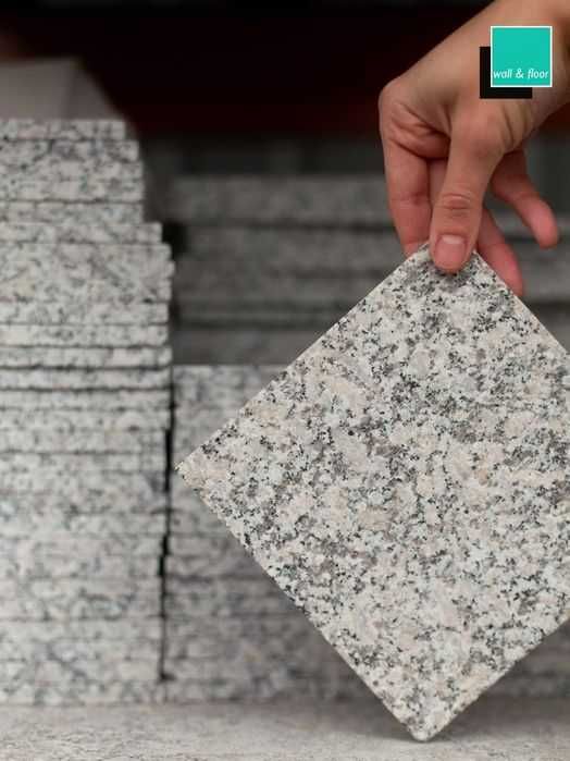 Szare płytki granitowe G602 Bianco Sardo płomień/poler Dom Ogród Taras