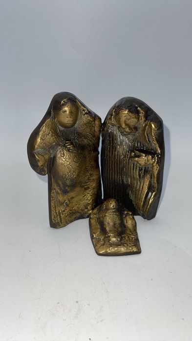 Presépio modernista em bronze