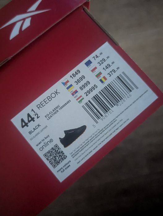 Оригінальні шкіряні кросівки Reebok Classic Leather (29 см )
