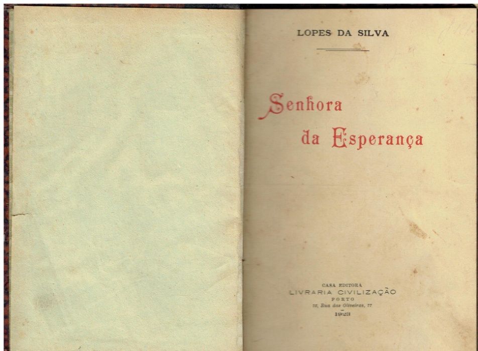 10784 Senhora da Esperança de Lopes da Silva / 1ª edição