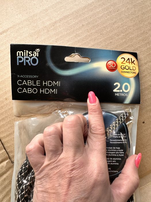 Cabo HDMI Mitsai Pro 24K Gold c 2 mt