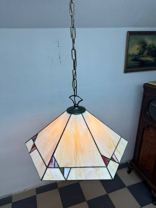 Люстра в стилі Тіффані світильник підвісний вітраж 7602