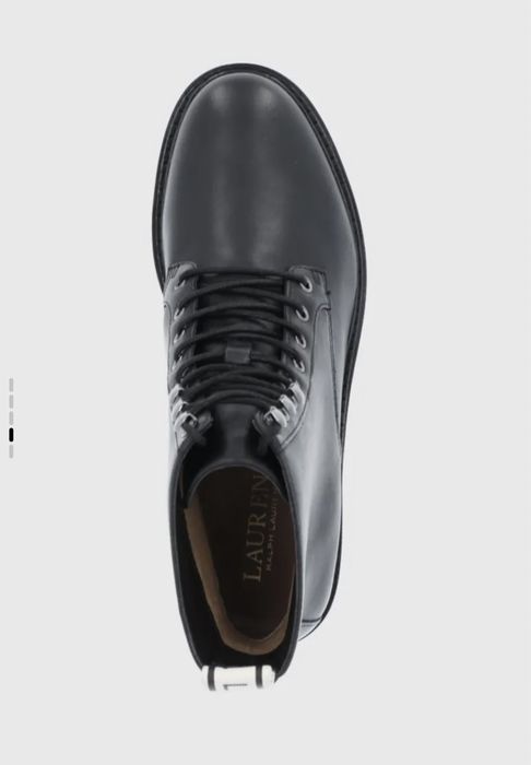 Ботинки Ralph Lauren чорні шкіра