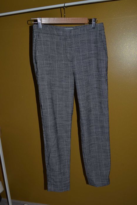 Spodnie krata kratka eleganckie w kratkę H&M XS 34 160/64A